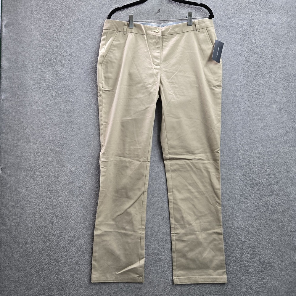 Tommy Hilfiger Women Pants 12X30 Brown Chino Button 29" Inseam‎ NWT